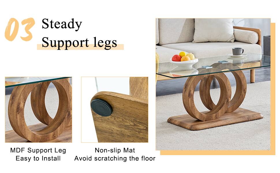 03 Steady Support legs

- MDF Support Leg
- Easy to Install
- Non-slip Mat
- Avoid scratching the floor