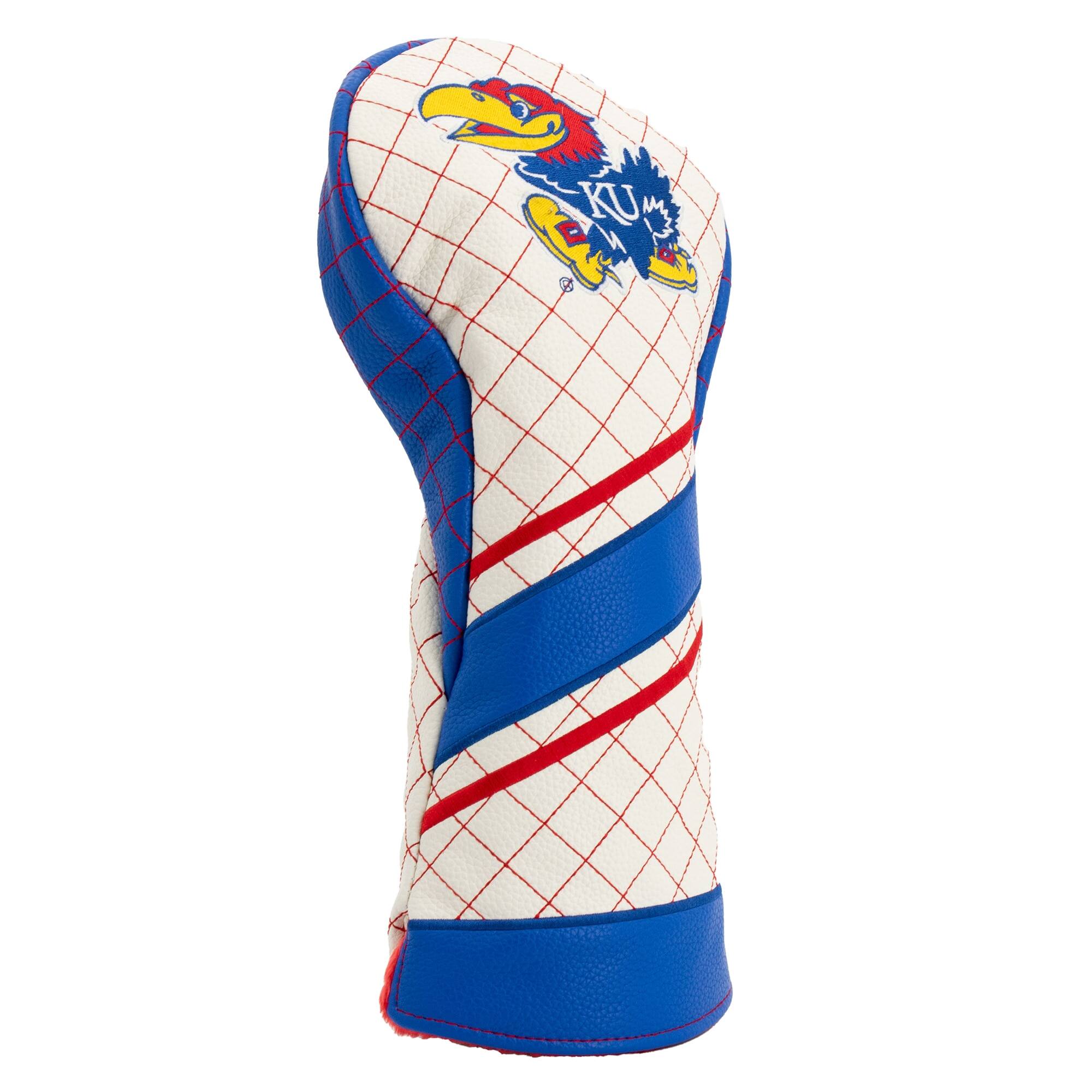 Alt View 2. Team Golf - Kansas Jayhawks Striped Quilted Driver Headcover - Multicolor.