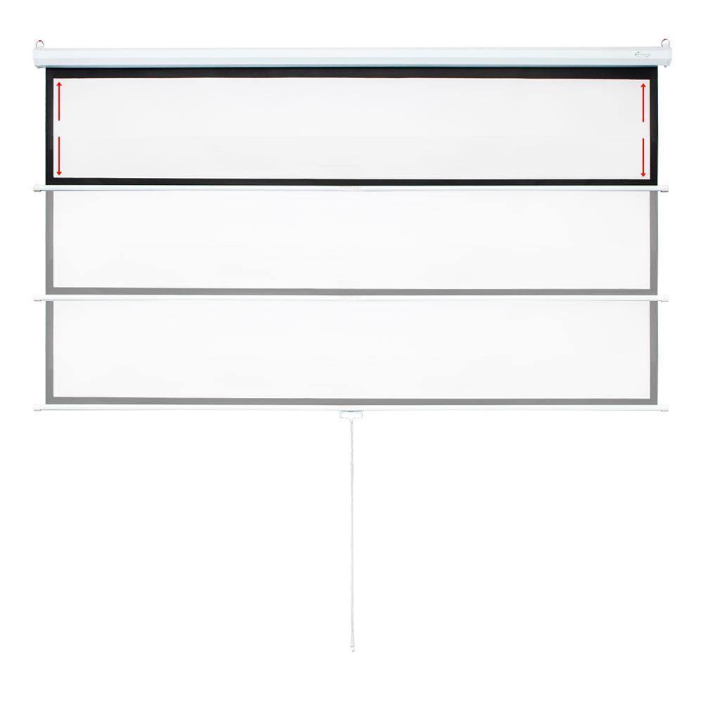 Alt View 8. Winado - 100" 4:3 Projector Screen Pull Down Home HD 4K 3D Movie Conference Projection - White.