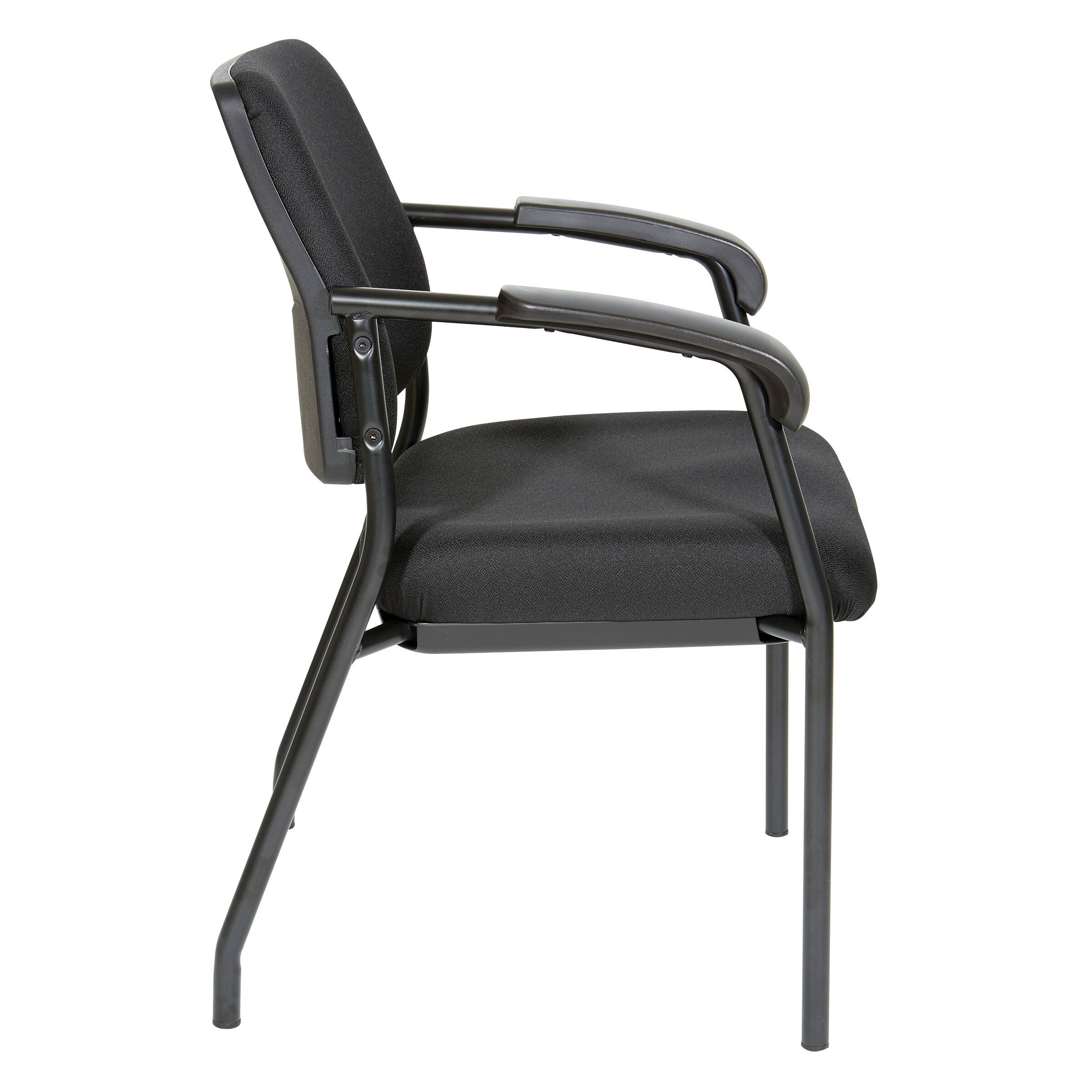 Left. Office Star Products - Padded Visitor's Chair - Black.