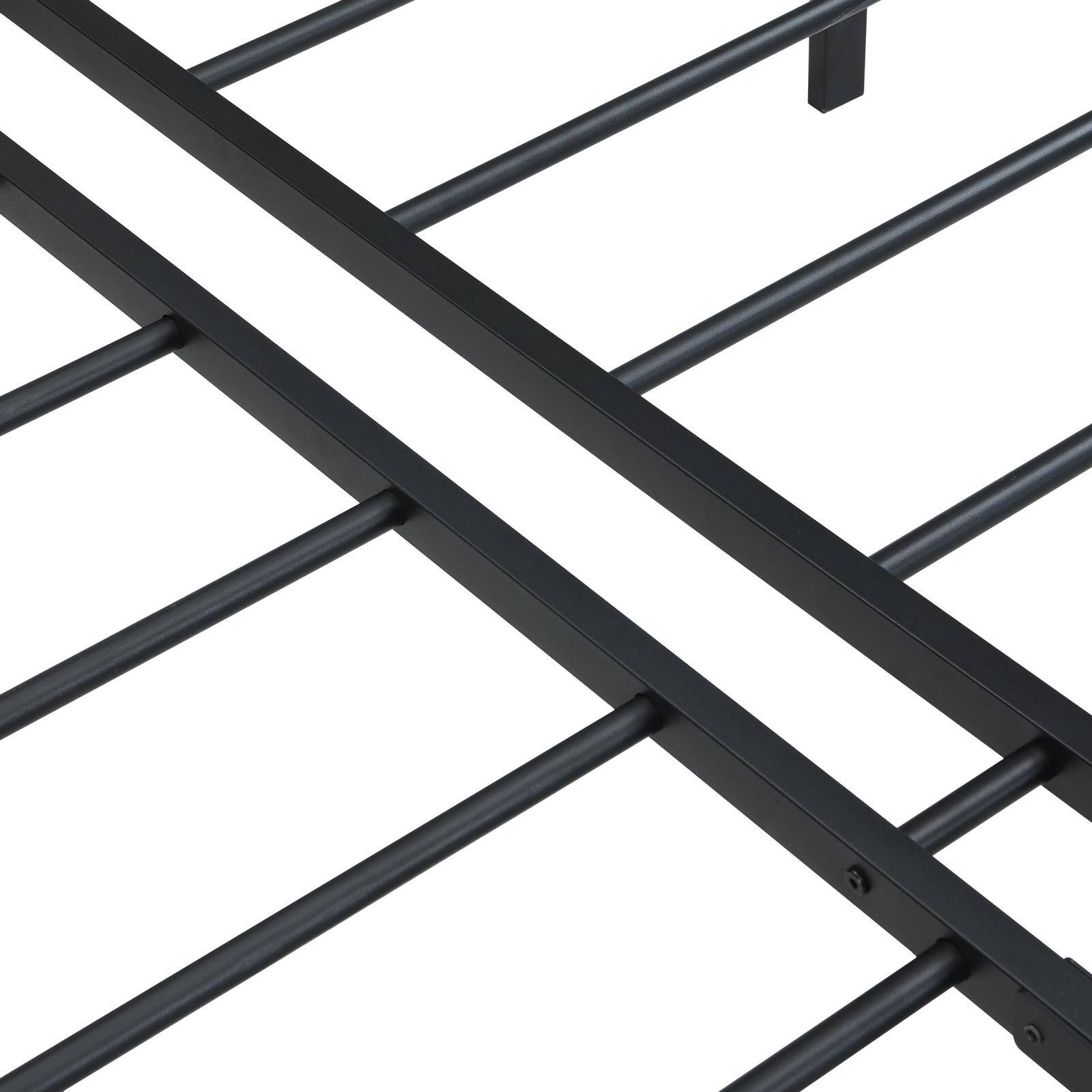 Alt View 6. Spaco - Spaco Industrial King Bed Frame, Reinforced Steel Support, 1000lb Capacity, No Squeak, Under Bed Storage, for Bedroom - Black.