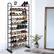 Alt View 14. Costway - 10-Tier Shoe Rack Space-saving Shoe Organizer W/Metal Frame Shoe Tower - black.