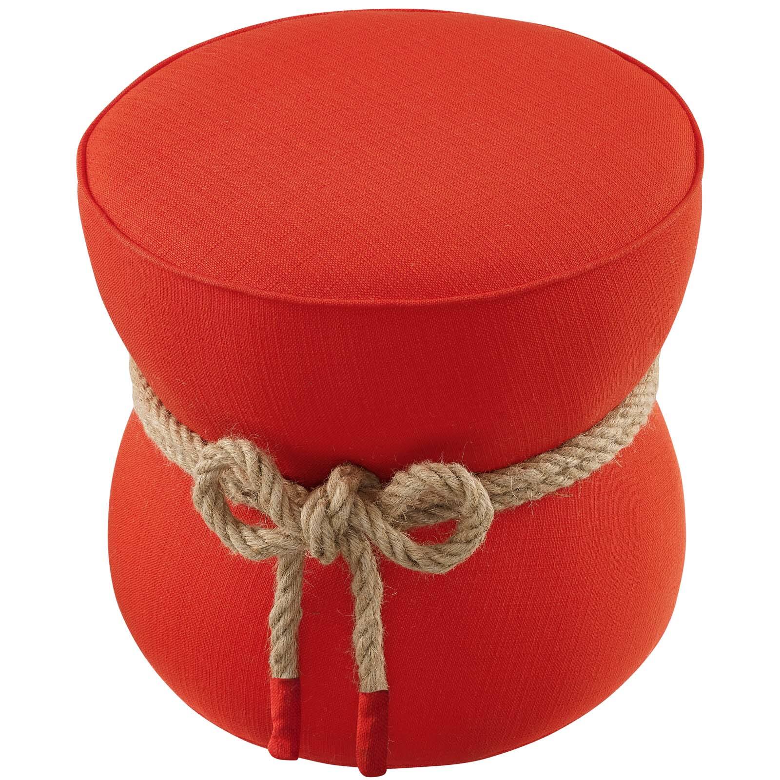 Back. Modway - Beat Nautical Rope Upholstered Fabric Ottoman by Modway - EEI-3483-ATO.
