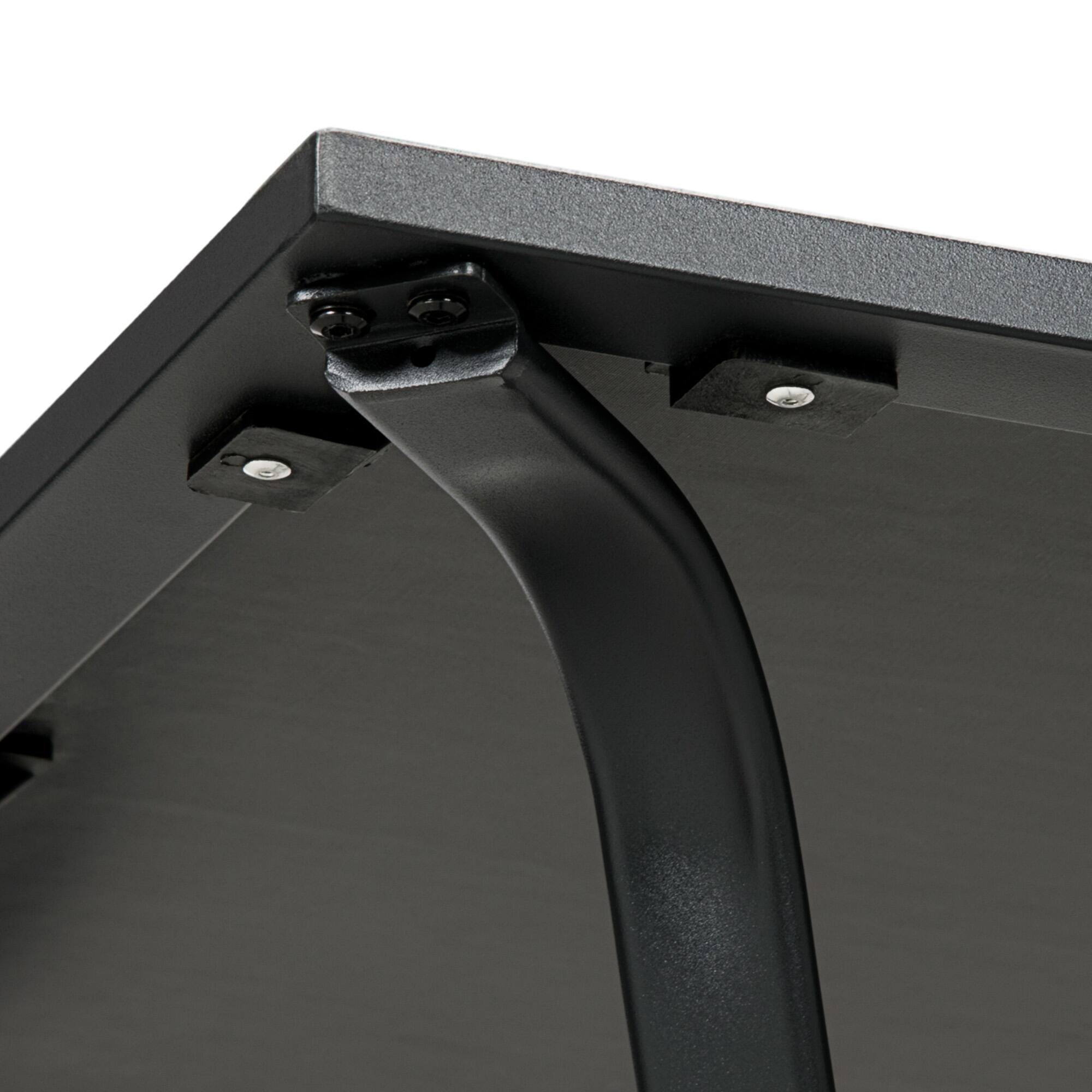 Alt View 7. Outsunny - 28" Outdoor Bar Table, Faux Wood Patio Furniture, Square Wood-Like Patio Table with Water Safe Design - Brown.