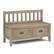 Front. Simpli Home - Burlington solid wood 42 inch Wide Transitional Entryway Storage Bench with Drawers - Distressed Grey.