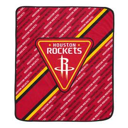 Pegasus - Houston Rockets 60" x 70" Diagonal Lined Wordmark Ultra Soft Blanket - Multicolor