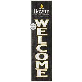 Jardine - Bowie State Bulldogs 12'' x 48'' Welcome Outdoor Leaner - Black