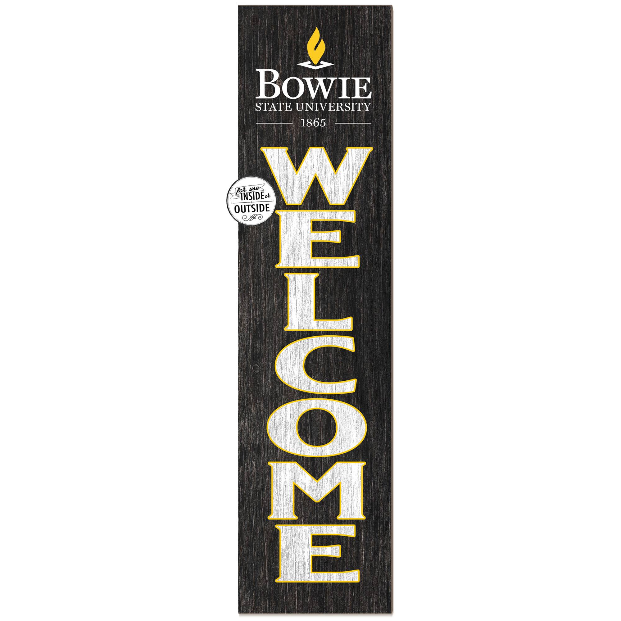 Bowie State Bulldogs 12'' x 48'' Welcome Outdoor Leaner