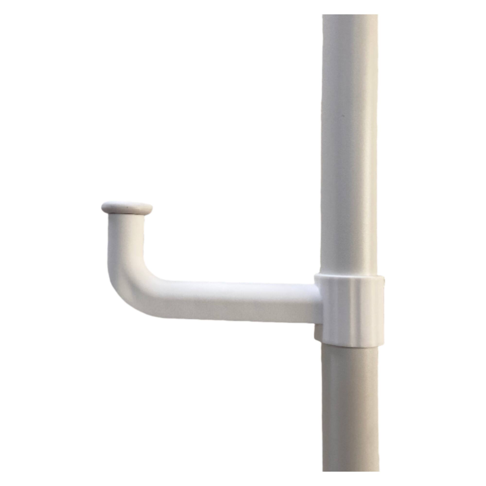 Alt View 2. GOODSILO - Adjustable Tension Pole Laundry Drying Rack with Rotating Hooks for Vertical Space Organization in Home and Balcony - White.