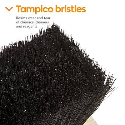 Tampico bristles  
Resists wear and tear of chemical cleaners and reagents