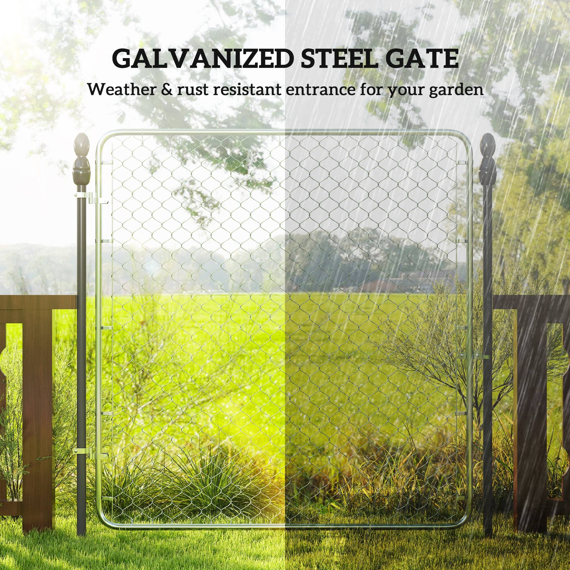 GALVANIZED STEEL GATE
Weather & rust resistant entrance for your garden