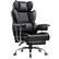 Front. AWPLAY - 400lbs Heavy Duty Computer Chair Faux Leather Comfortable Ergonomic Gaming Chair with Soft Armrests,Black - Black.