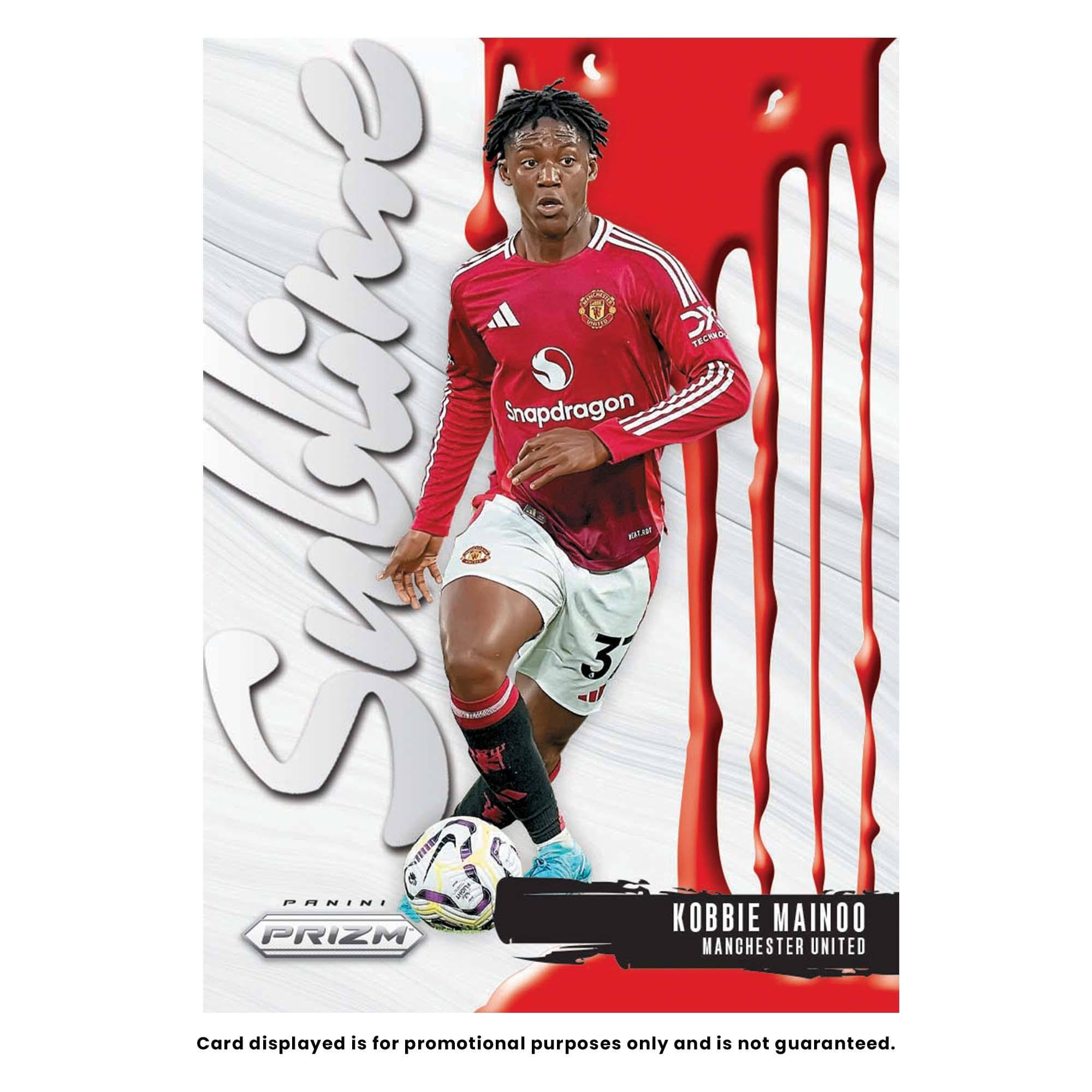 KC ETKO Snapdragon Suldiie 3 F PANIN KOBBIE MAINOO PRIZM MANCHESTER UNITED  
Card displayed is for promotional purposes only and is not guaranteed.