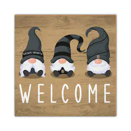 Fan Creations - Vegas Golden Knights 10'' x 10'' Welcome Gnomes Sign - Multicolor