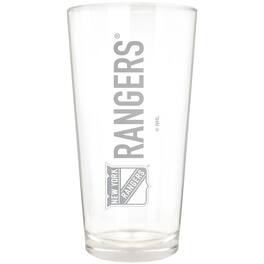 Great American Products - New York Rangers Etched 16oz. Vertical Rally Cry Pint Glass - Multicolor