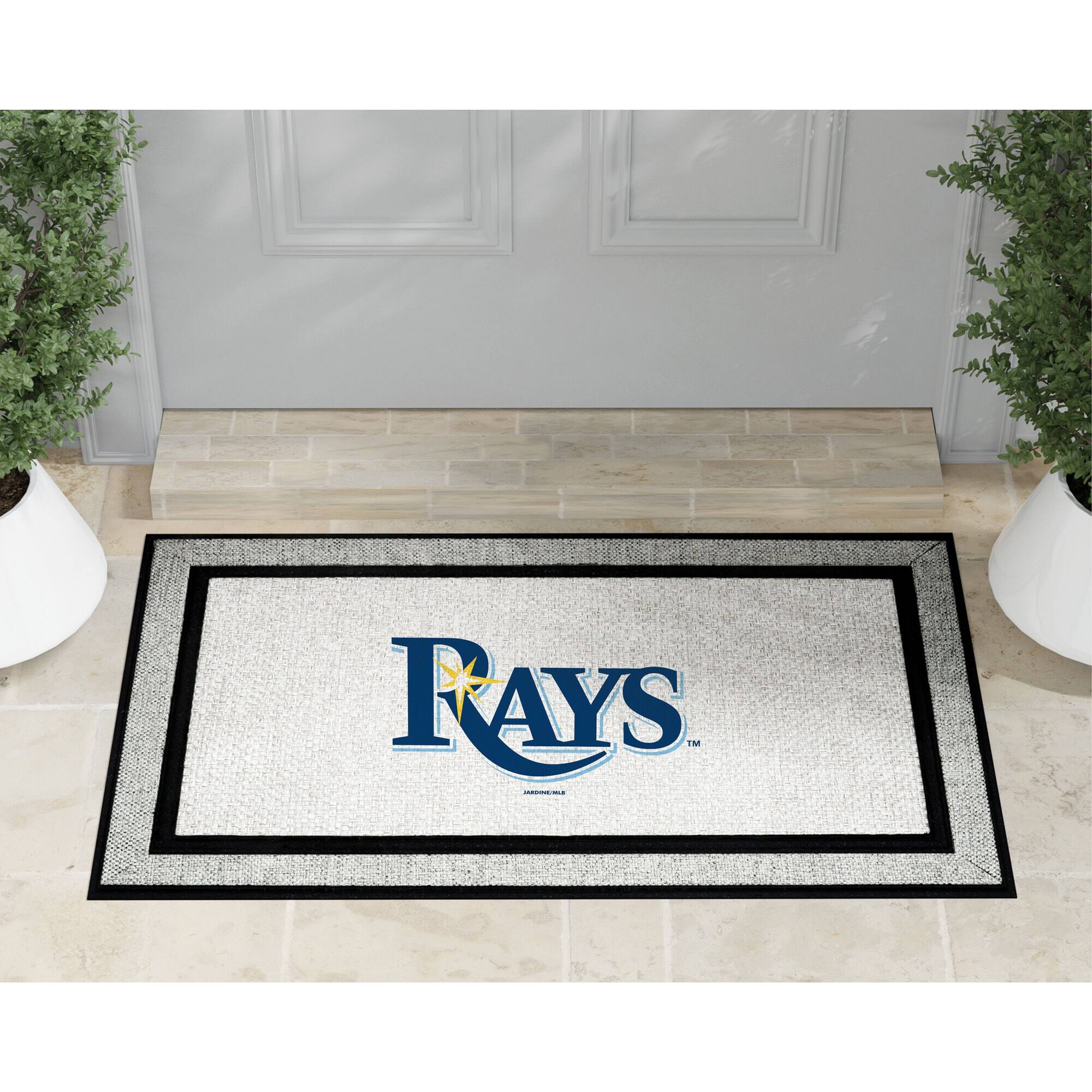 Alt View 1. Jardine - Tampa Bay Rays 18" x 30" Indoor/Outdoor Logo Doormat - Multicolor.