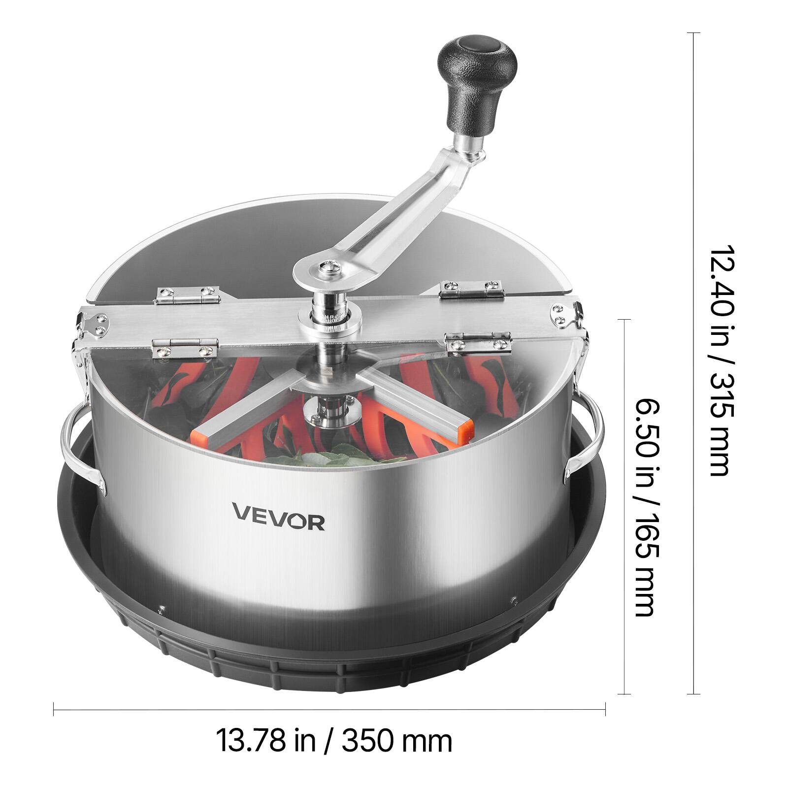 VEVOR

- 6.50 in / 165 mm
- 12.40 in / 315 mm
- 13.78 in / 350 mm