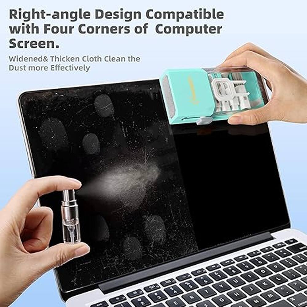 Right-angle Design Compatible with Four Corners of Computer Screen.  
Widened & Thickened Cloth Clean the Dust more Effectively