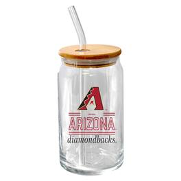 The Memory Company - Arizona Diamondbacks 16oz. Classic Crew Beer Glass with Bamboo Lid - Multicolor