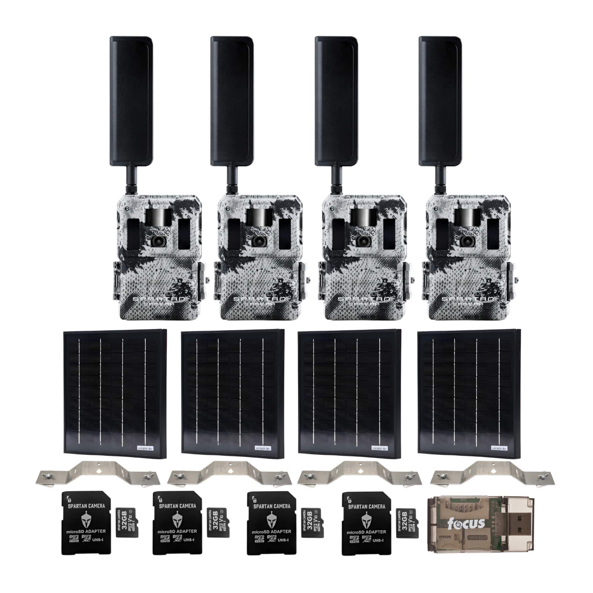 Bundle - Spartan Camera - Spartan GoLive2 4G/LTE Trail Camera with Solar Panel and Accessories