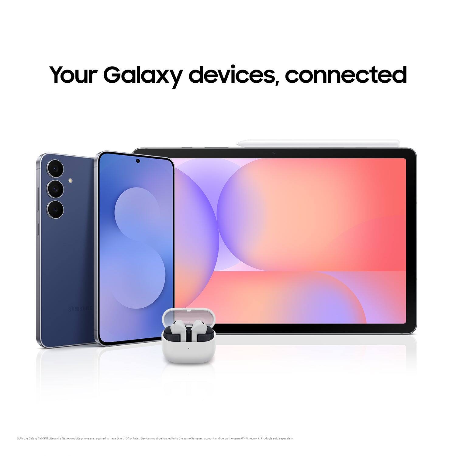 Your Galaxy devices, connected

Both the Galaxy Tab S10 Lite and Galaxy mobile phone are required to have One UI 3.1 or later. Devices must be logged into the same Samsung account and be on the same Wi-Fi network. Products sold separately.