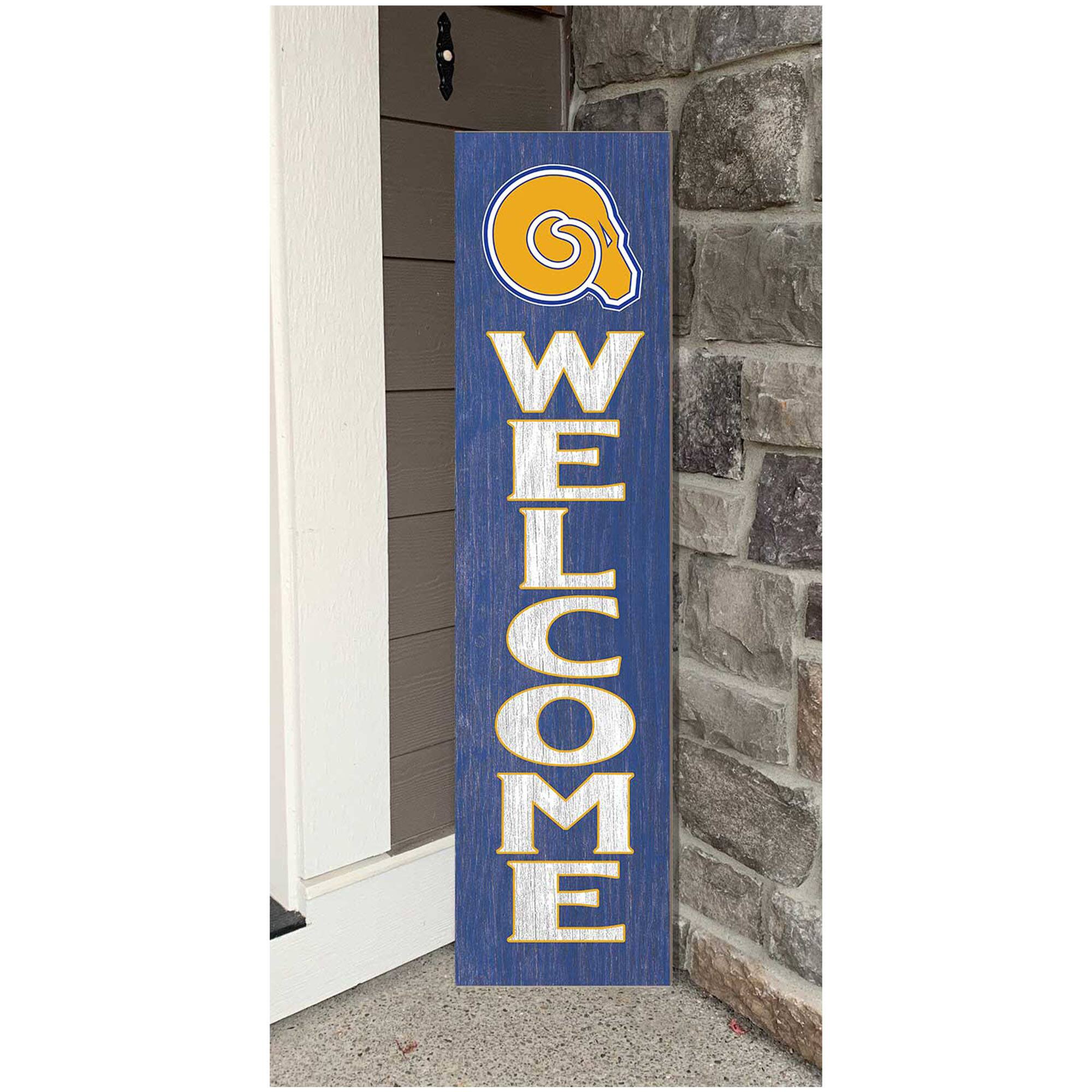 Alt View 1. Jardine - Albany State Golden Rams 12'' x 48'' Welcome Outdoor Leaner - Royal.