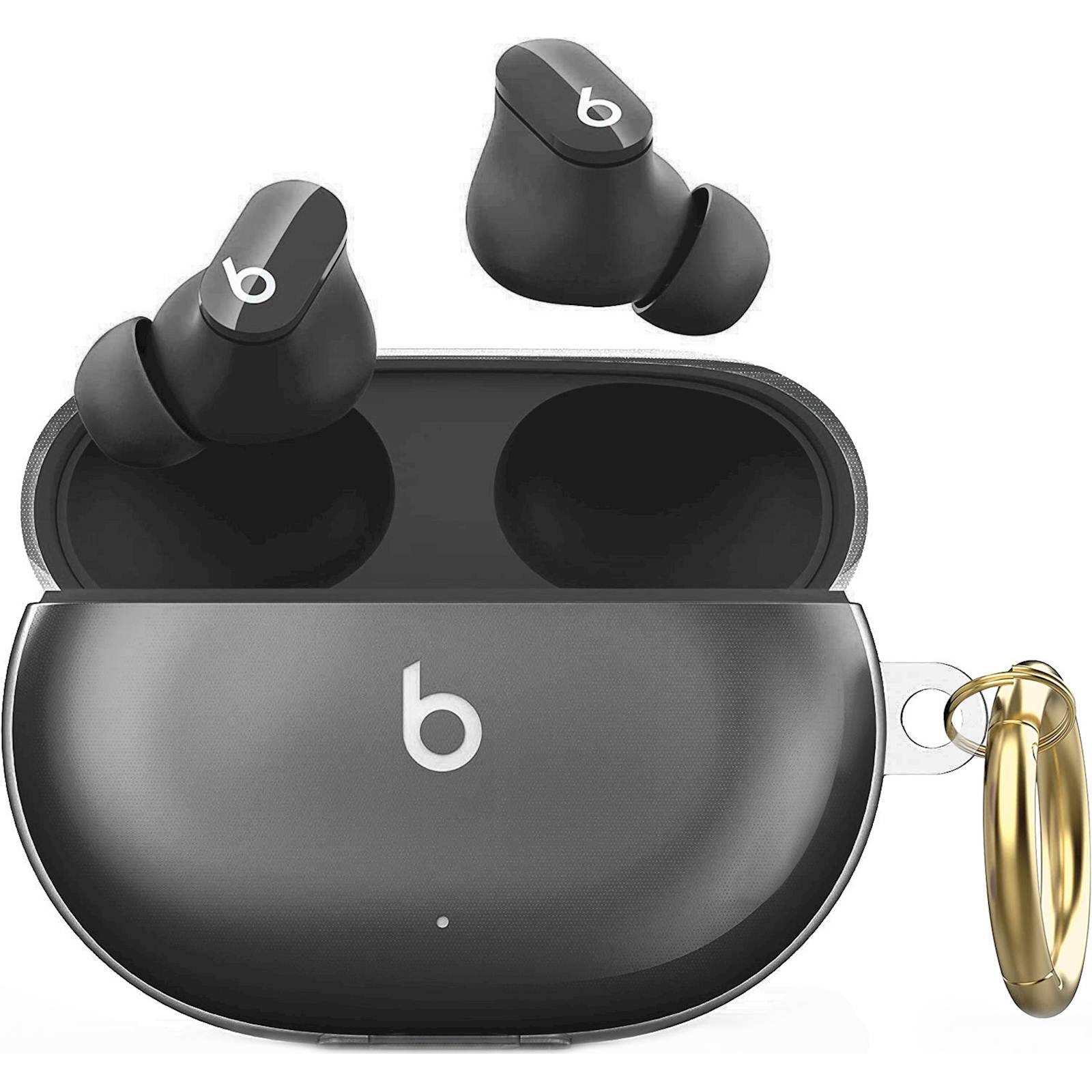 Alt View 11. SaharaCase - Hybrid Flex Case for Beats by Dr. Dre - Beats Studio Buds and Buds+ - Transparent Black.