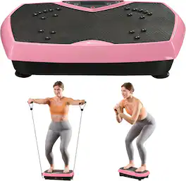 LifePro - HexaPlate Vibration Plate – Whole Body Exercise Machine with Magnetic Acupoints for Muscle Toning & Recovery - Pink