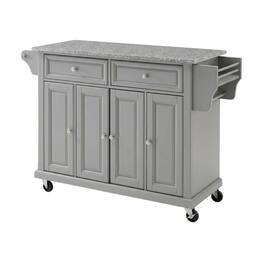 Crosley Furniture - Full Size Granite Top Kitchen Cart - Gray