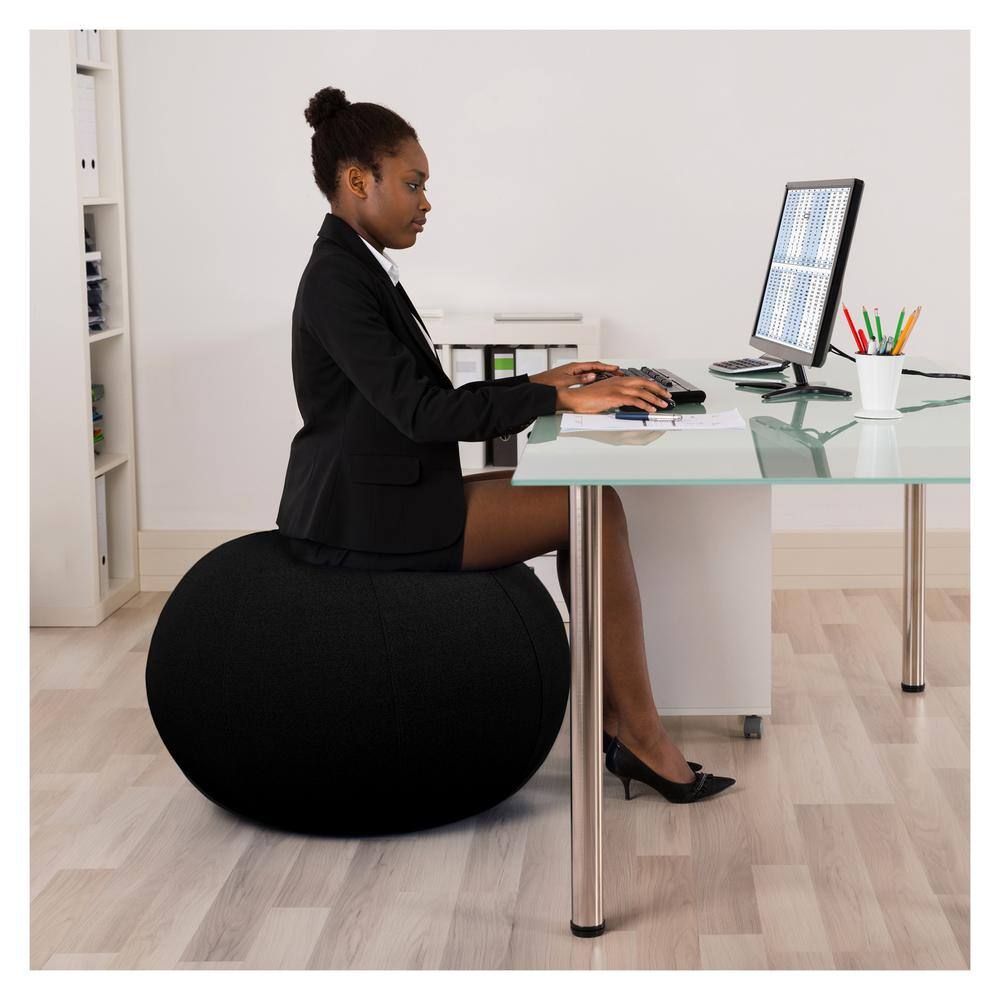 Alt View 1. Floortex - Active Anti-Microbial Large Balance Ball - Midnight Black.