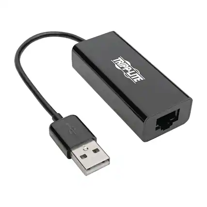 Front. Tripp Lite - USB 2.0 to RJ45 Ethernet NIC Network Adapter U236-000-R.