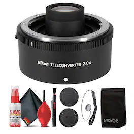 Nikon - Z Teleconverter TC-2x Z-Mount Lens 2.0x AF VR Weather-Sealed Bundle