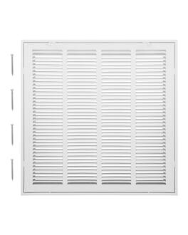 VEVOR - Return Air Filter Grille, Fits W20 x H20 Inch Duct Opening, Filter Not Included, Return Air Vent Cover for Wall - White