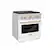 Left. ZLINE - ZLINE Autograph 30 in. Paramount Dual Fuel Range with White and Gold Accents (SDRSZ-WM-30-G) - White.