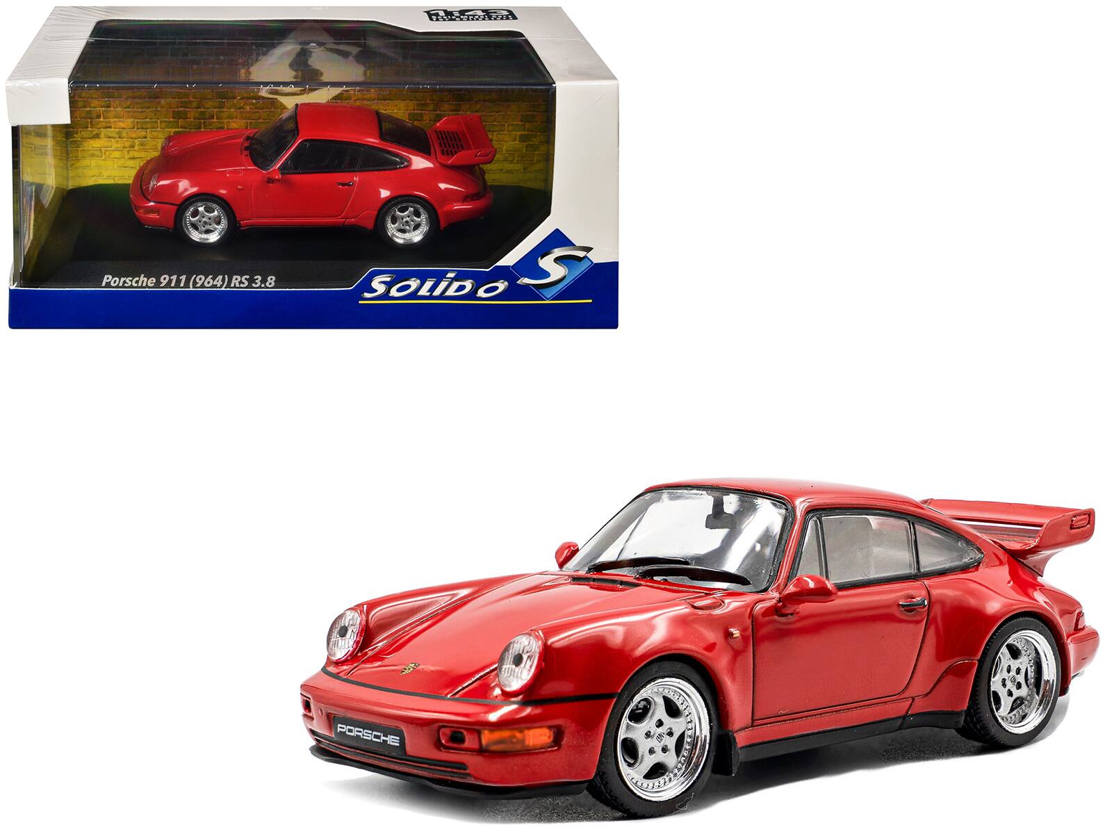 1994 Porsche 911 (964) RS 3.8 Guards Red 1/43 Diecast Model Car by Solido price history on PriceWatchPro