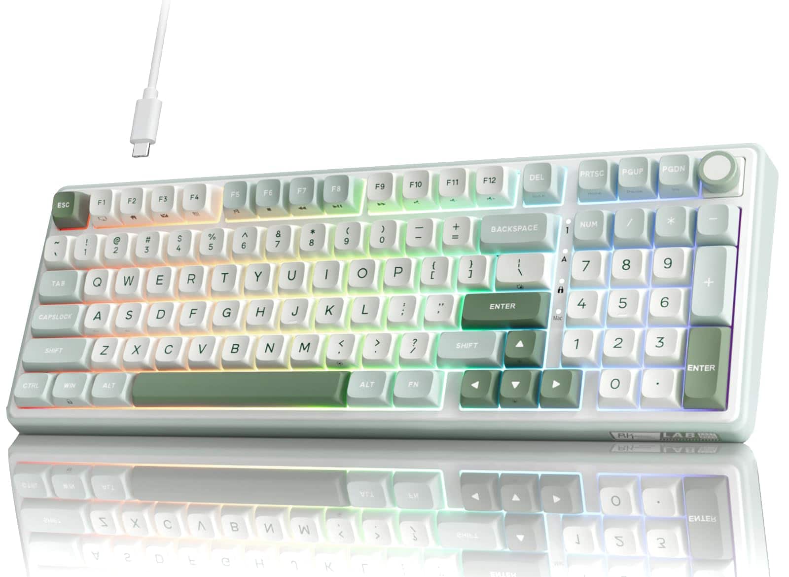 RK ROYAL KLUDGE - R98 Pro Creamy Wired Mechanical Keyboard Tactile Switch - Cyan