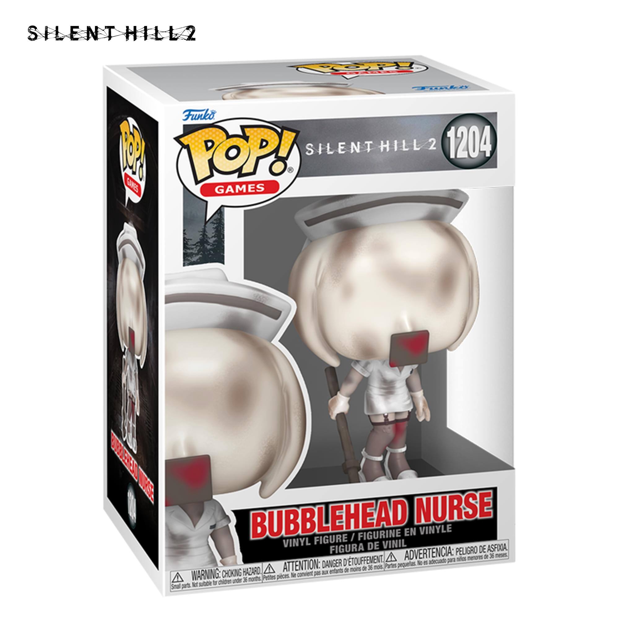 SILENT HILL 2 ROP V FIXEO Funko POP! SILENT HILL 2 1204 GANES GAMES BUBBLEHEAD NURSE FIGURINE EN VINYLE FIGURE I VINYL DE VINIL ASFIXIA FIGURA ADVERTENCIA: PELIGRO DE ASFIXIA A menores a 3 meses D'TOUFFEMENT F tle DANGER pequetus - adcuace HAZARO ATTENTION a entorts de moins de 3 ans WARNING: CHOKING HAZARD Small parts not suitable for children under 3 years