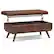 Front. Simpli Home - Owen Lift Top Large Coffee Table Storage Ottoman - Distressed Saddle Brown.