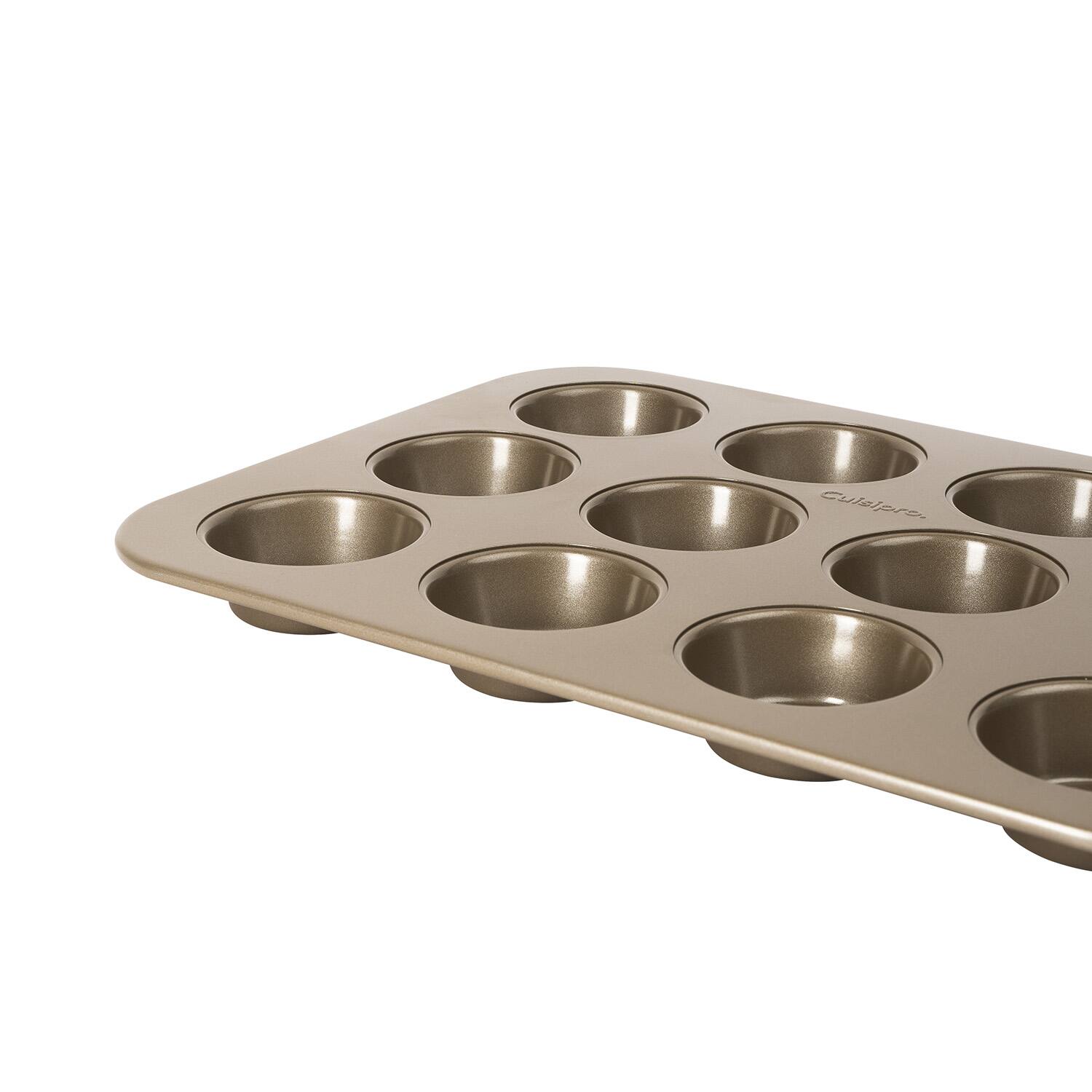 Alt View 2. Cuisipro - 12-Cup Steel Nonstick Muffin Baking Pan - Brown.