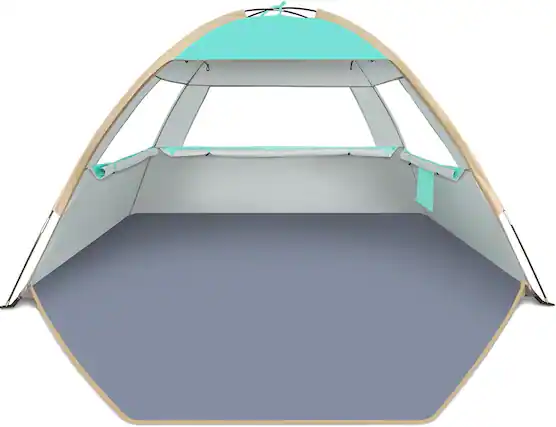 Front. Loheer - Loheer Beach Tent Sun Shelter UV Protection Portable Shade Canopy Lightweight Cabana - Blue.