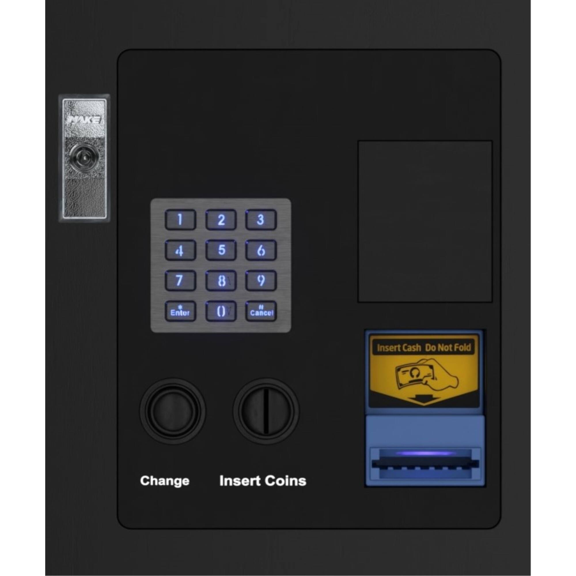 MAKE

1 2 3  
4 5 6  
7 8 9  
Enter 0 Cancel

Change Insert Coins

Insert Cash Do Not Fold