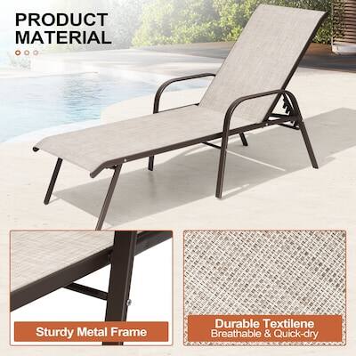 PRODUCT MATERIAL

Sturdy Metal Frame

Durable Textilene Breathable & Quick-dry