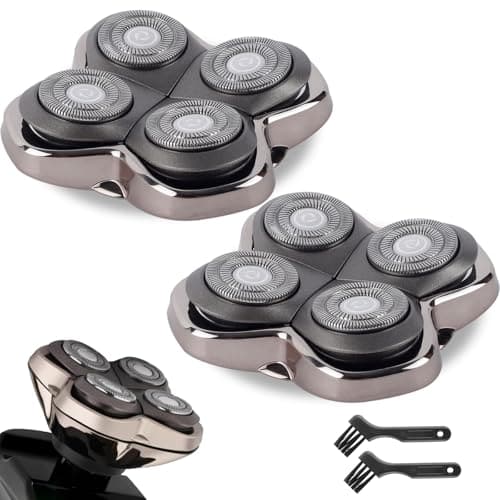 DORLUKFU - 2 Pack Head Shaver Replacement Heads Compatible with Pitbulls Gold PRO,Silver PRO, Platinum PRO,Butterfly Kiss PRO -