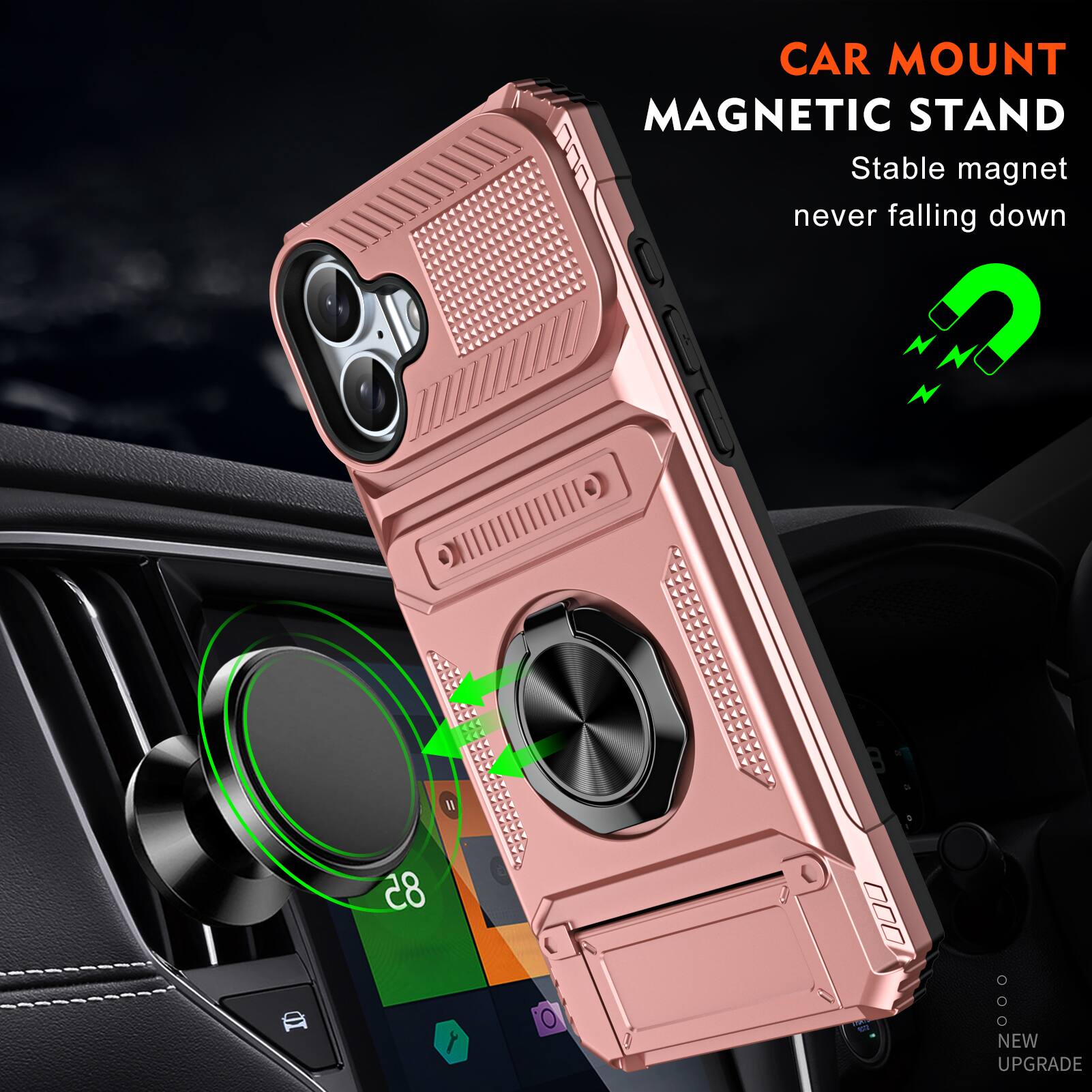 CAR MOUNT MAGNETIC STAND  
Stable magnet never falling down  
NEW UPGRADE