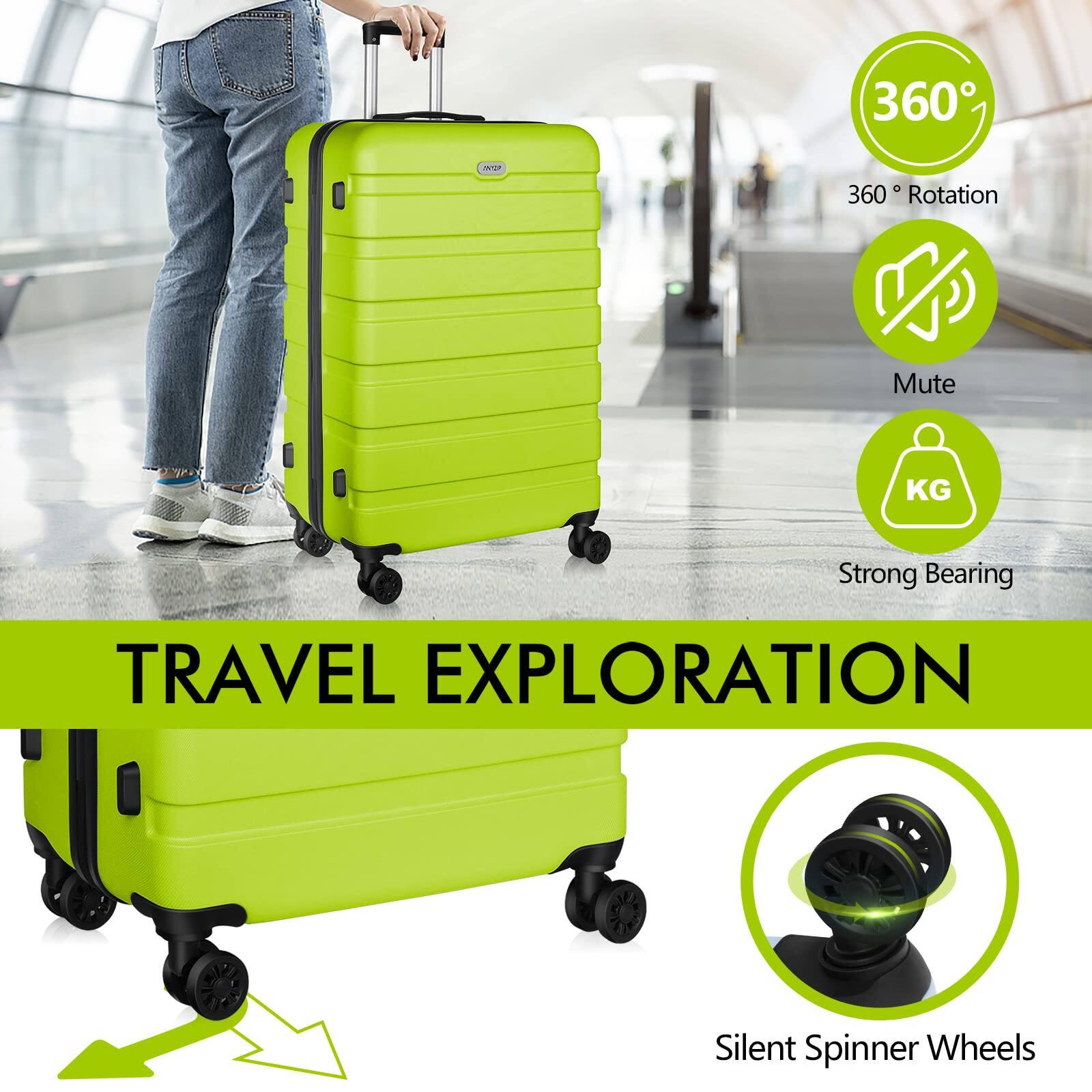 360° Rotation  
Mute  
Strong Bearing  
TRAVEL EXPLORATION  
Silent Spinner Wheels