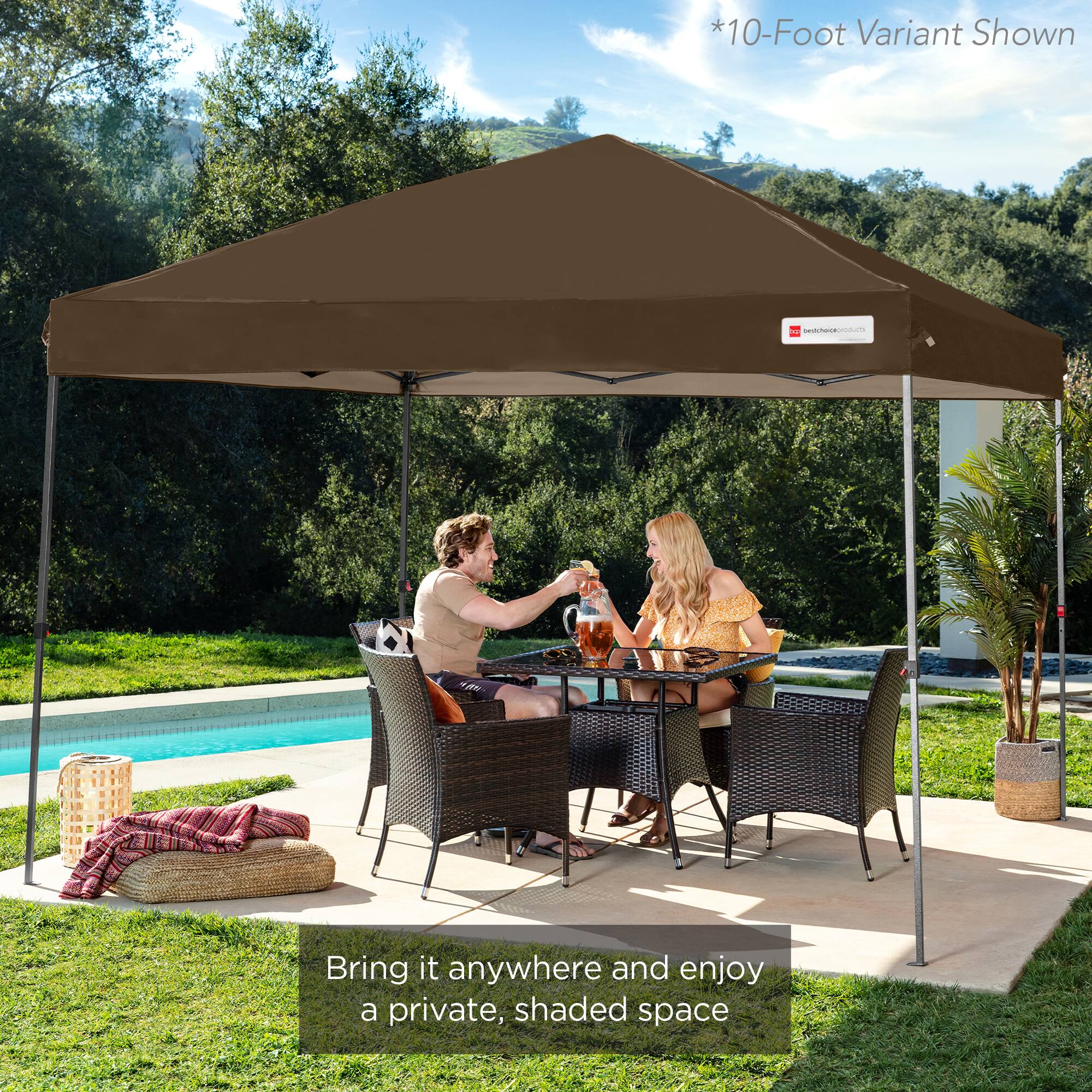 *10-Foot Variant Shown

Bring it anywhere and enjoy a private, shaded space

*10-Foot Variant Shown