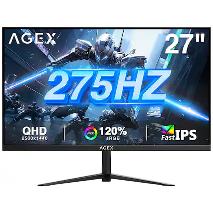 AGEX 27" 275HZ 16 N QHD 2560x1440 SRGB 120% sRGB Fast IPS