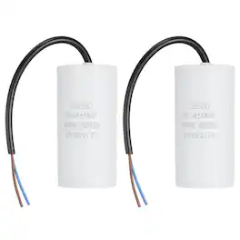 Unique Bargains - 2pcs 90uF CBB60 Run Capacitor, AC 450V 2 Wires 50/60Hz Cylinder 102x37mm for Air Compressor, Water Pump - White