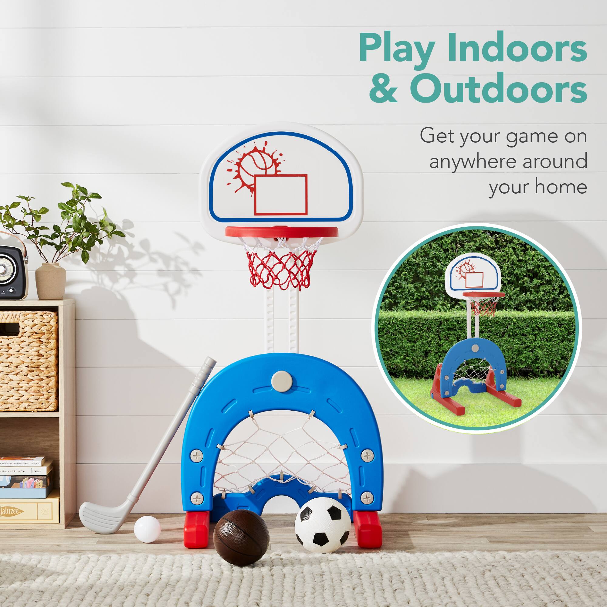 Play Indoors & Outdoors

Get your game on anywhere around your home