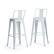 Front. Simpli Home - Rayne 30 inch Metal Bar Stool (Set of 2) - White.